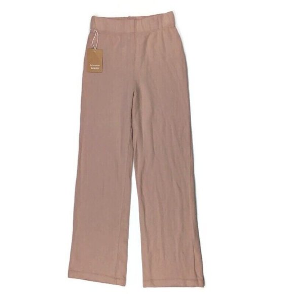 Reformation Pants - Reformation Cirrus Crop Straight Leg Knit Pants Soft Pink Lounge Cozy NEW $98